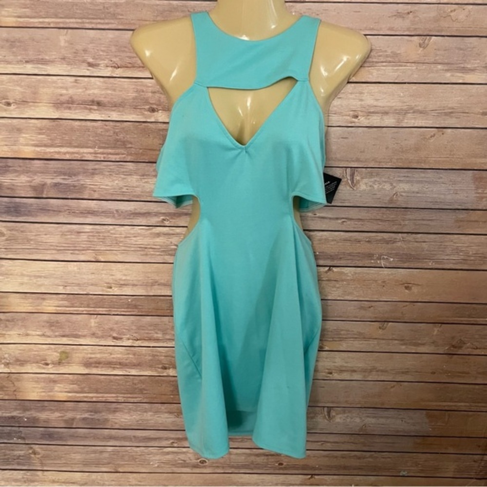 Sexy Backless Teal Dress